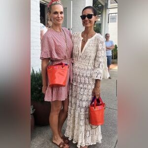 Clare V. Leather petite baleine sold out style & yellow crossbody strap